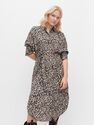 Reserved - Ladies’ Shirt Dress With Animal Print - Multicolor Reserved - Ladies’ Shirt Dress With Animal Print - Multicolor