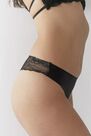 Urban Outfitters - Black Out From Under Nina Laser-Cut Lace-Back Thong Urban Outfitters - Black Out From Under Nina Laser-Cut Lace-Back Thong