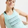 DOMYOS - S/M Energy Women's Printed Cardio Fitness Tank Top - Asphalt Blue DOMYOS - S/M Energy Women's Printed Cardio Fitness Tank Top - Asphalt Blue