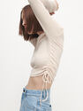 Reserved - Blouse with drawcords - Ivory Reserved - Blouse with drawcords - Ivory