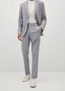 Mango - grey Super slim fit checked Tailored trousers, Men Mango - grey Super slim fit checked Tailored trousers, Men