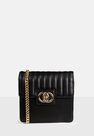 Missguided - Black Black Quilted Double Ring Cross Body Bag Missguided - Black Black Quilted Double Ring Cross Body Bag