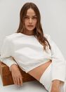 Mango - white Elastic cropped sweatshirt Mango - white Elastic cropped sweatshirt