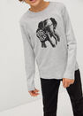 Mango - medium grey Printed long sleeve t-shirt Mango - medium grey Printed long sleeve t-shirt