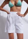 Calzedonia - White Linen And Cotton Shorts, Women Calzedonia - White Linen And Cotton Shorts, Women