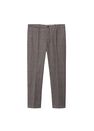 Mango - brown Check wool-blend trousers Mango - brown Check wool-blend trousers