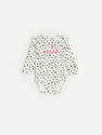 Reserved - Ivory Cotton Rich Bodysuit With Slogan, Kids Girl Reserved - Ivory Cotton Rich Bodysuit With Slogan, Kids Girl