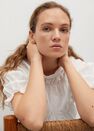Mango - natural white Draped crop top Mango - natural white Draped crop top