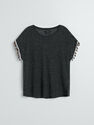 Reserved - Black Blouse with Spectacular Sleeves, Women Reserved - Black Blouse with Spectacular Sleeves, Women