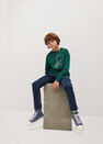 Mango - medium green Printed organic cotton sweatshirt Mango - medium green Printed organic cotton sweatshirt