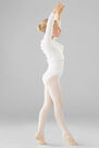 DOMYOS - Girls' Ballet Wrap-Over Top - White, 6-7Y DOMYOS - Girls' Ballet Wrap-Over Top - White, 6-7Y