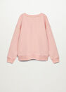 Mango - Light Pastel Pink Printed Organic Cotton Sweatshirt Mango - Light Pastel Pink Printed Organic Cotton Sweatshirt