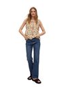 Mango - natural white Printed cotton blouse, Women Mango - natural white Printed cotton blouse, Women