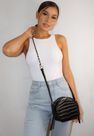 Missguided - Black Croc Round Cross Body Bag Missguided - Black Croc Round Cross Body Bag