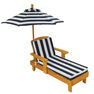 KIDKRAFT - Kidkraft Outdoor Chaise With Umbrella Navy KIDKRAFT - Kidkraft Outdoor Chaise With Umbrella Navy