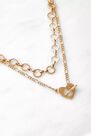 Urban Outfitters - Gold-Tone Heart T-Bar Layered Necklace Urban Outfitters - Gold-Tone Heart T-Bar Layered Necklace