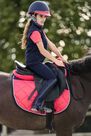 FOUGANZA - 100 mesh children's horse riding half chaps - black FOUGANZA - 100 mesh children's horse riding half chaps - black