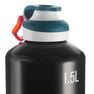 QUECHUA - 500 aluminum 1.5 litre hiking flask with quick-open cap - black, Unique Size QUECHUA - 500 aluminum 1.5 litre hiking flask with quick-open cap - black, Unique Size