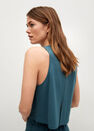 Mango - dark blue Flowy crop top Mango - dark blue Flowy crop top