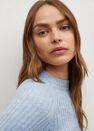 Mango - Lt-pastel blue Knitted cropped sweater Mango - Lt-pastel blue Knitted cropped sweater