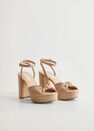 Mango - lt pastel brown Knot heel sandals Mango - lt pastel brown Knot heel sandals
