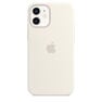 APPLE - Apple Silicone Case White with MagSafe for iPhone 12 Mini APPLE - Apple Silicone Case White with MagSafe for iPhone 12 Mini