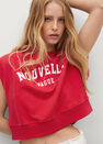 Mango - red 100% cotton sweatshirt, Women Mango - red 100% cotton sweatshirt, Women