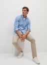 Mango - lt-pastel blue Slim fit modal cotton shirt Mango - lt-pastel blue Slim fit modal cotton shirt