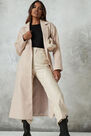 Missguided - Camel Side Split Formal Midaxi Coat Missguided - Camel Side Split Formal Midaxi Coat