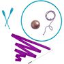 DOMYOS - Unique Size 3-Metre Rhythmic Gymnastics Rope Glitter, Purple DOMYOS - Unique Size 3-Metre Rhythmic Gymnastics Rope Glitter, Purple