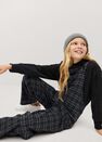 Mango - black Long check jumpsuit Mango - black Long check jumpsuit