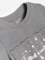 Reserved - Grey Printed Cotton Bodysuit With Patch, Kids Boy Reserved - Grey Printed Cotton Bodysuit With Patch, Kids Boy