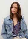 Mango - medium blue Babydoll collar printed shirt Mango - medium blue Babydoll collar printed shirt