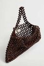 Mango - brown Wood beaded bag Mango - brown Wood beaded bag