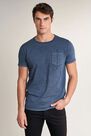 Salsa Jeans - Blue T-shirt with plant dye and pocket Salsa Jeans - Blue T-shirt with plant dye and pocket