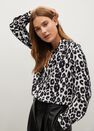 Mango - Black Recycled polyester shirt Mango - Black Recycled polyester shirt