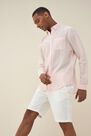 Salsa Jeans - Pink Slim fit linen shirt Salsa Jeans - Pink Slim fit linen shirt