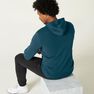 DOMYOS - Large Fitness Hoodie with Kangaroo Pocket Pattern, Turquoise DOMYOS - Large Fitness Hoodie with Kangaroo Pocket Pattern, Turquoise