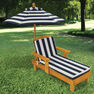 KIDKRAFT - Kidkraft Outdoor Chaise With Umbrella Navy KIDKRAFT - Kidkraft Outdoor Chaise With Umbrella Navy