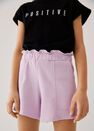 Mango - lt-pastel purple Paper bag knitted shorts Mango - lt-pastel purple Paper bag knitted shorts