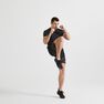 DOMYOS - Medium FST 500 Cardio Fitness Shorts AOP, Black DOMYOS - Medium FST 500 Cardio Fitness Shorts AOP, Black
