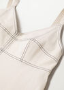 Mango - light beige Contrast seam dress, Women Mango - light beige Contrast seam dress, Women