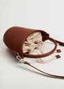 Mango - Medium Brown Basket Mini Bag, Women Mango - Medium Brown Basket Mini Bag, Women