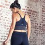 DOMYOS - Extra Large Seamless Long Dynamic Yoga Sports Bra, Dark Petrol Blue DOMYOS - Extra Large Seamless Long Dynamic Yoga Sports Bra, Dark Petrol Blue