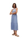 Mango - lt-pastel blue Textured ruffled dress, Women Mango - lt-pastel blue Textured ruffled dress, Women