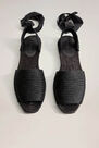 Mango - black Laces sling back espadrilles Mango - black Laces sling back espadrilles