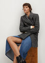 Mango - grey Textured wrap coat Mango - grey Textured wrap coat