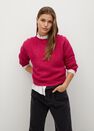 Mango - Bright Pink Pleated Knit Sweater Mango - Bright Pink Pleated Knit Sweater