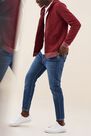 Salsa Jeans - Red Zip-Up Knitted Coat With Hood Salsa Jeans - Red Zip-Up Knitted Coat With Hood
