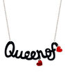 LITTLE MOOSE - Little Moose Alice In Wonderland Queen Of Hearts 'Text' Necklace LITTLE MOOSE - Little Moose Alice In Wonderland Queen Of Hearts 'Text' Necklace